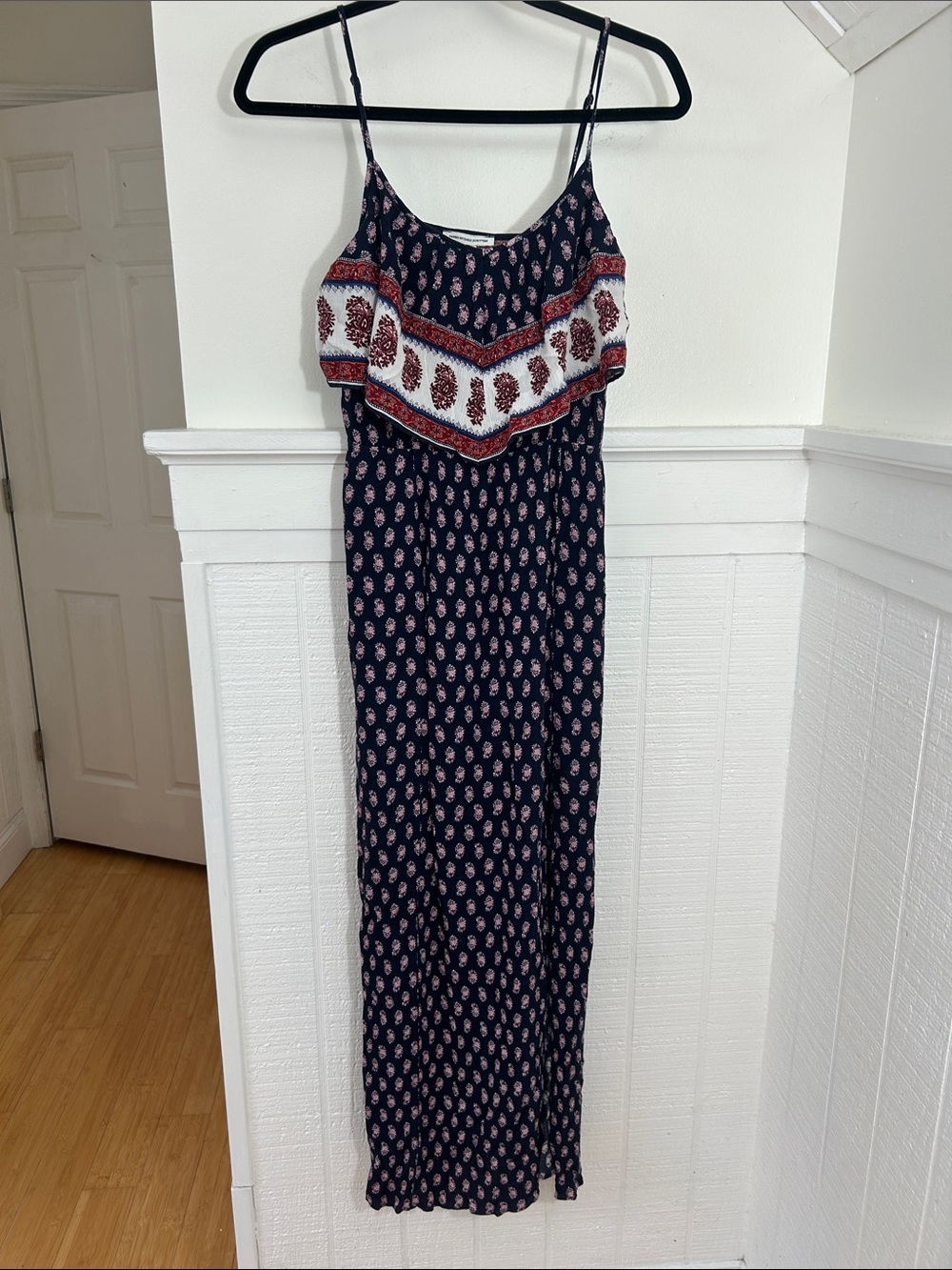 American Eagle Navy Blue Boho Maxi Dress size Small
